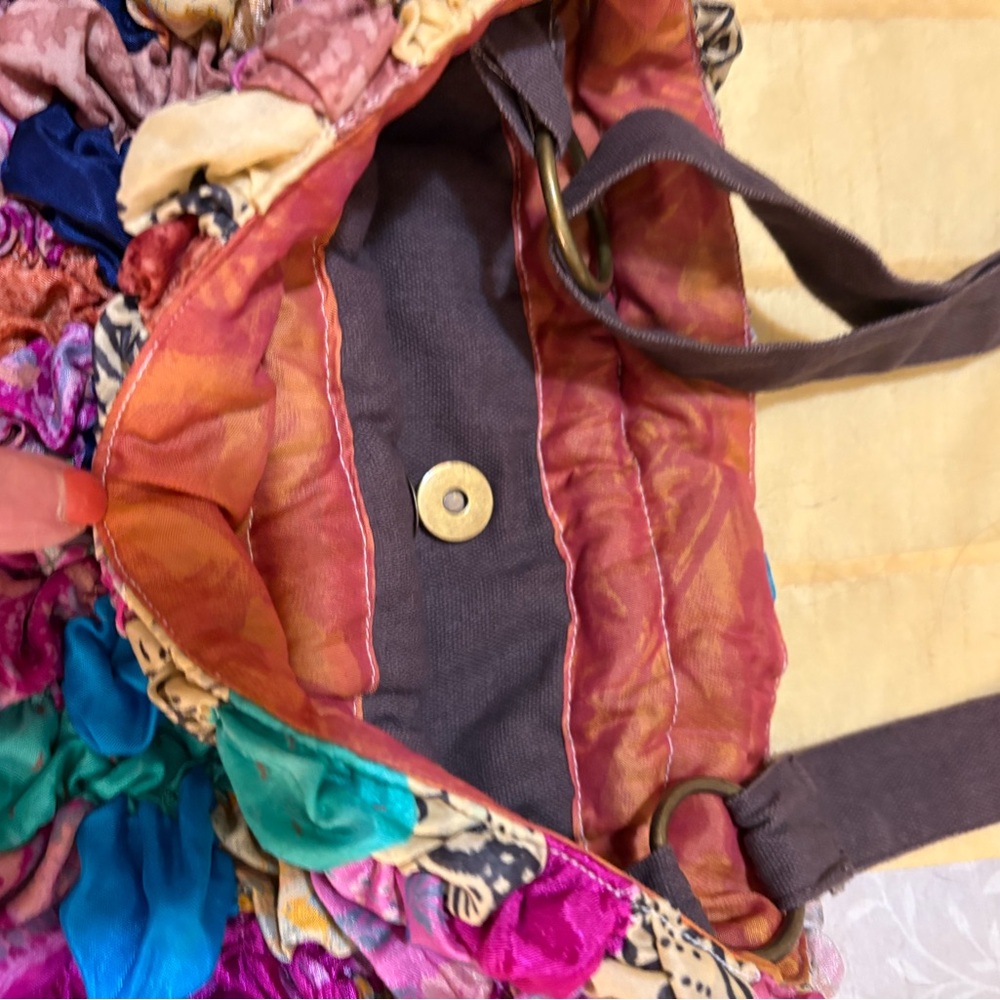 Multicolor Patchwork Shoulder Bag - image 2